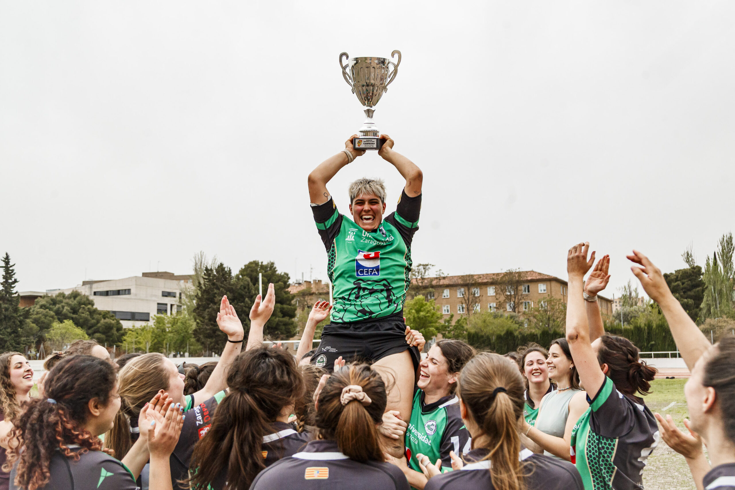Partido correspondiente a la final de la Liga Aragonesa de rugby femenino entre el CEFA Unizar y Fénix