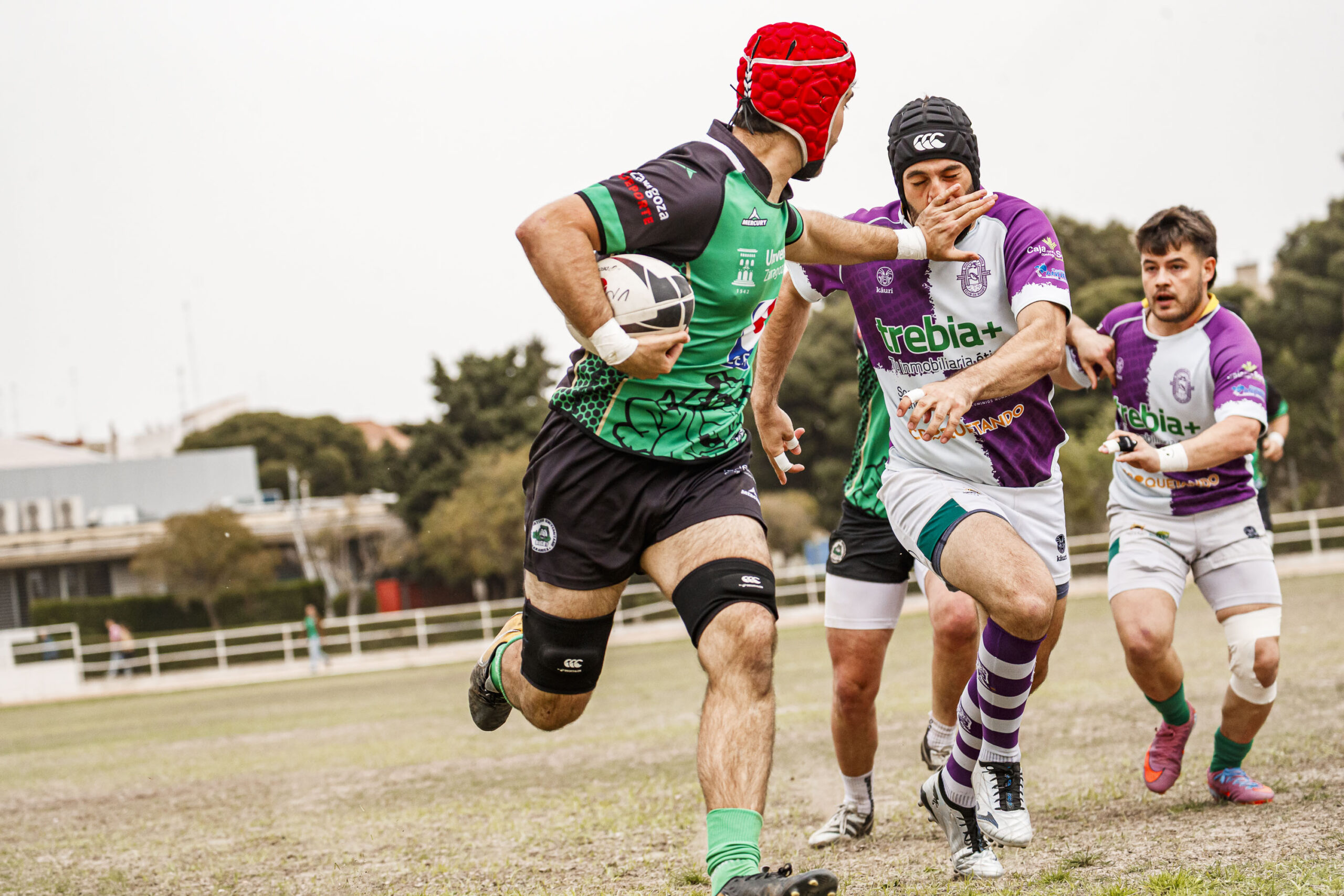 Partido correspondiente a las semifinales de la Liga Aragonesa de rugby masculino entre el CEFA Unizar e Ingenieros de Soria