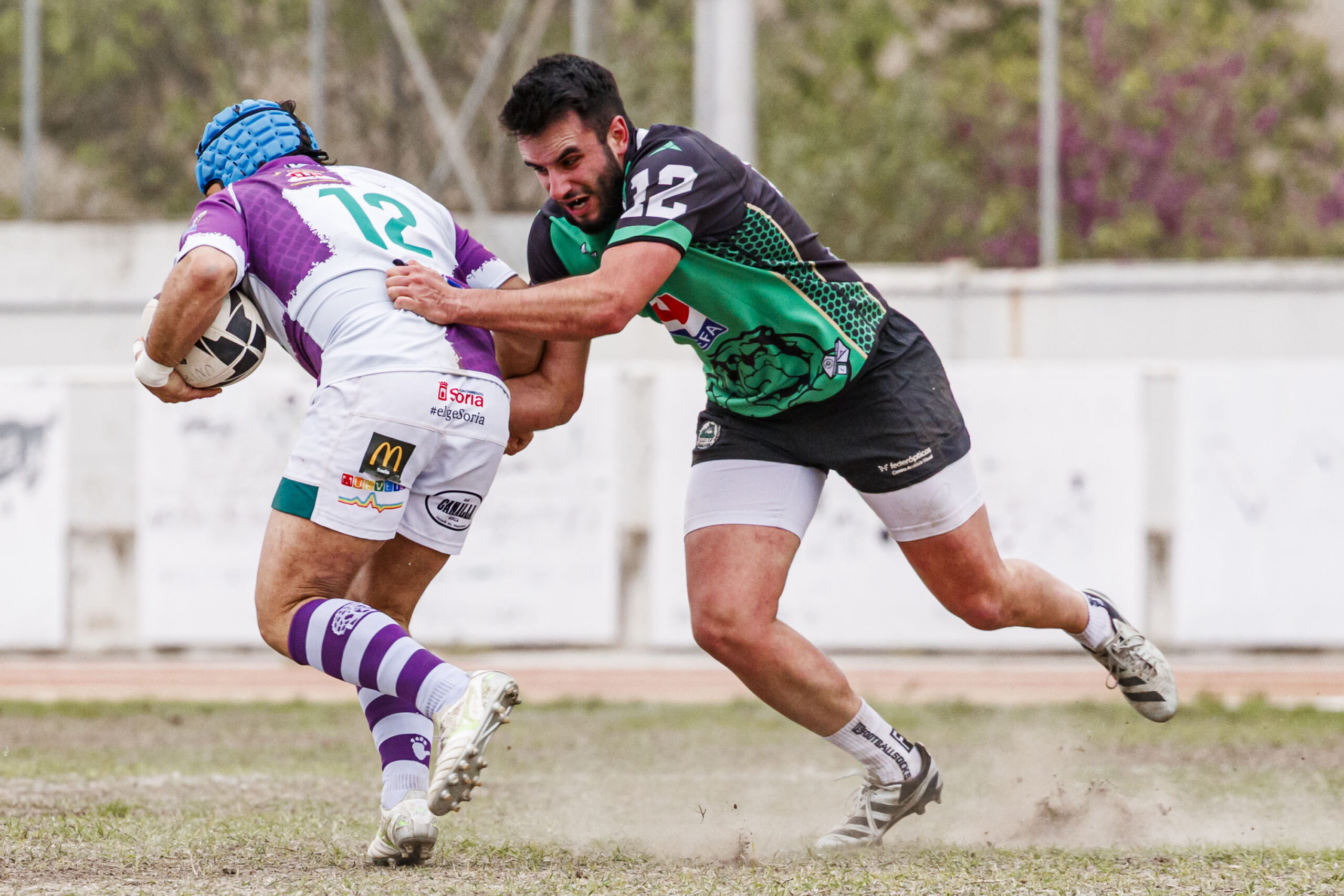 Partido correspondiente a las semifinales de la Liga Aragonesa de rugby masculino entre el CEFA Unizar e Ingenieros de Soria