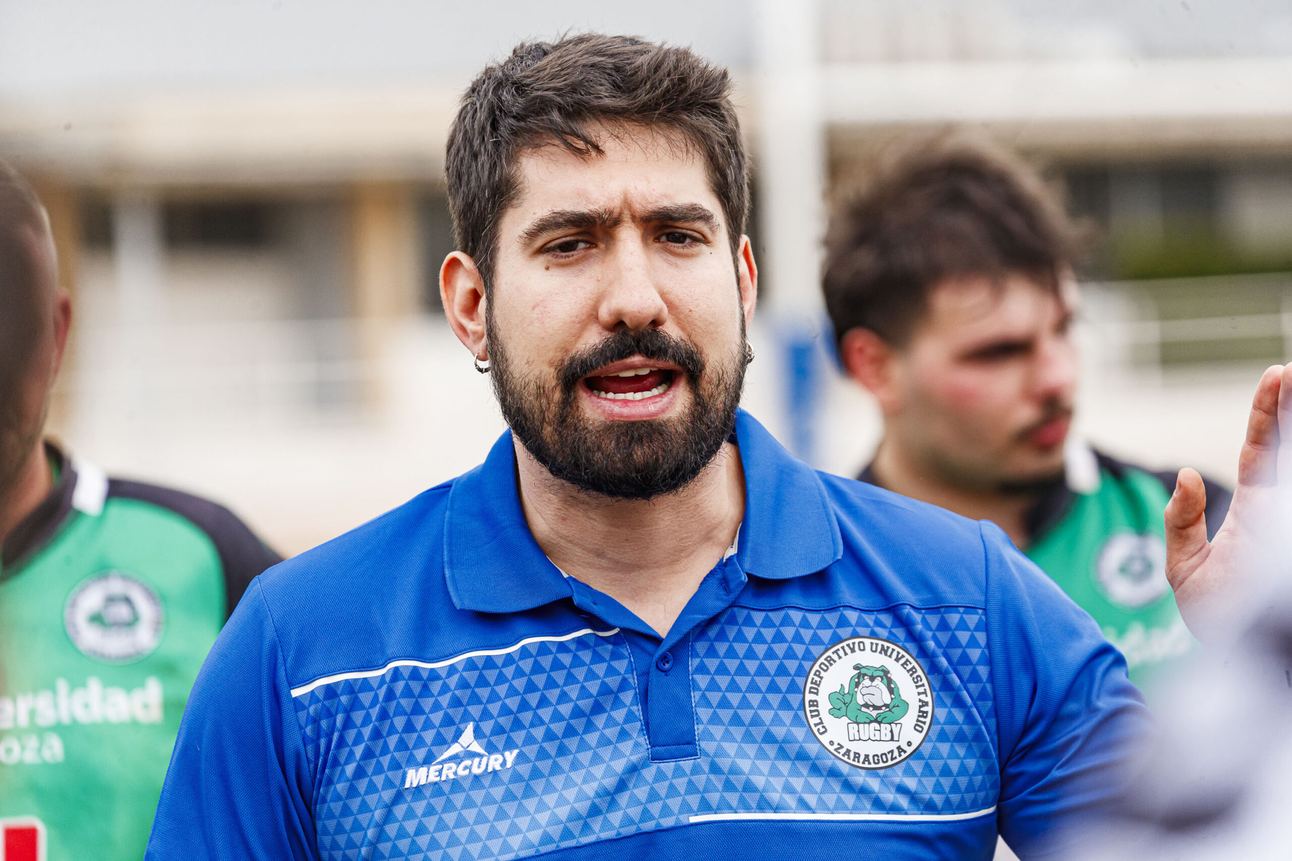 Partido correspondiente a las semifinales de la Liga Aragonesa de rugby masculino entre el CEFA Unizar e Ingenieros de Soria