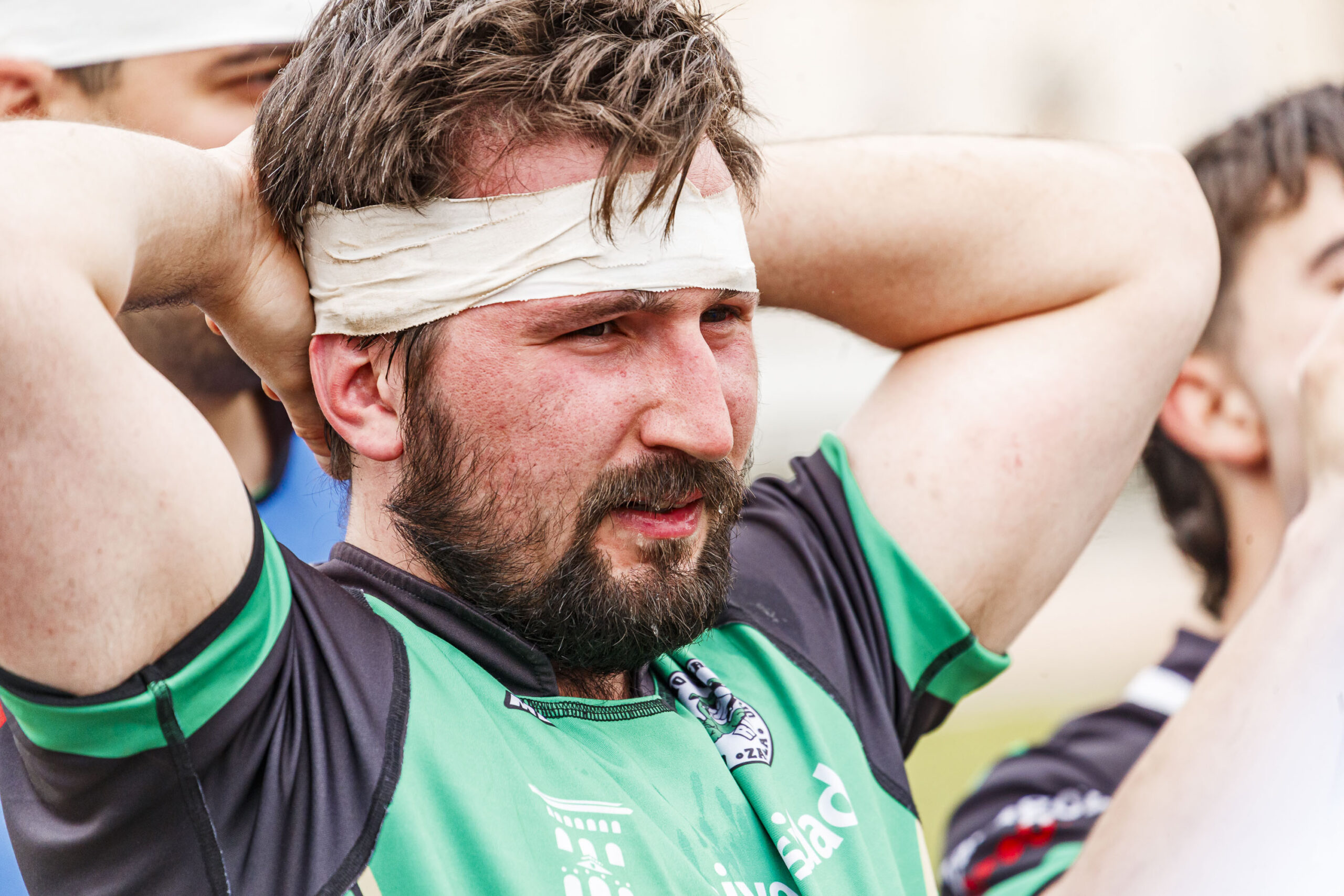 Partido correspondiente a las semifinales de la Liga Aragonesa de rugby masculino entre el CEFA Unizar e Ingenieros de Soria