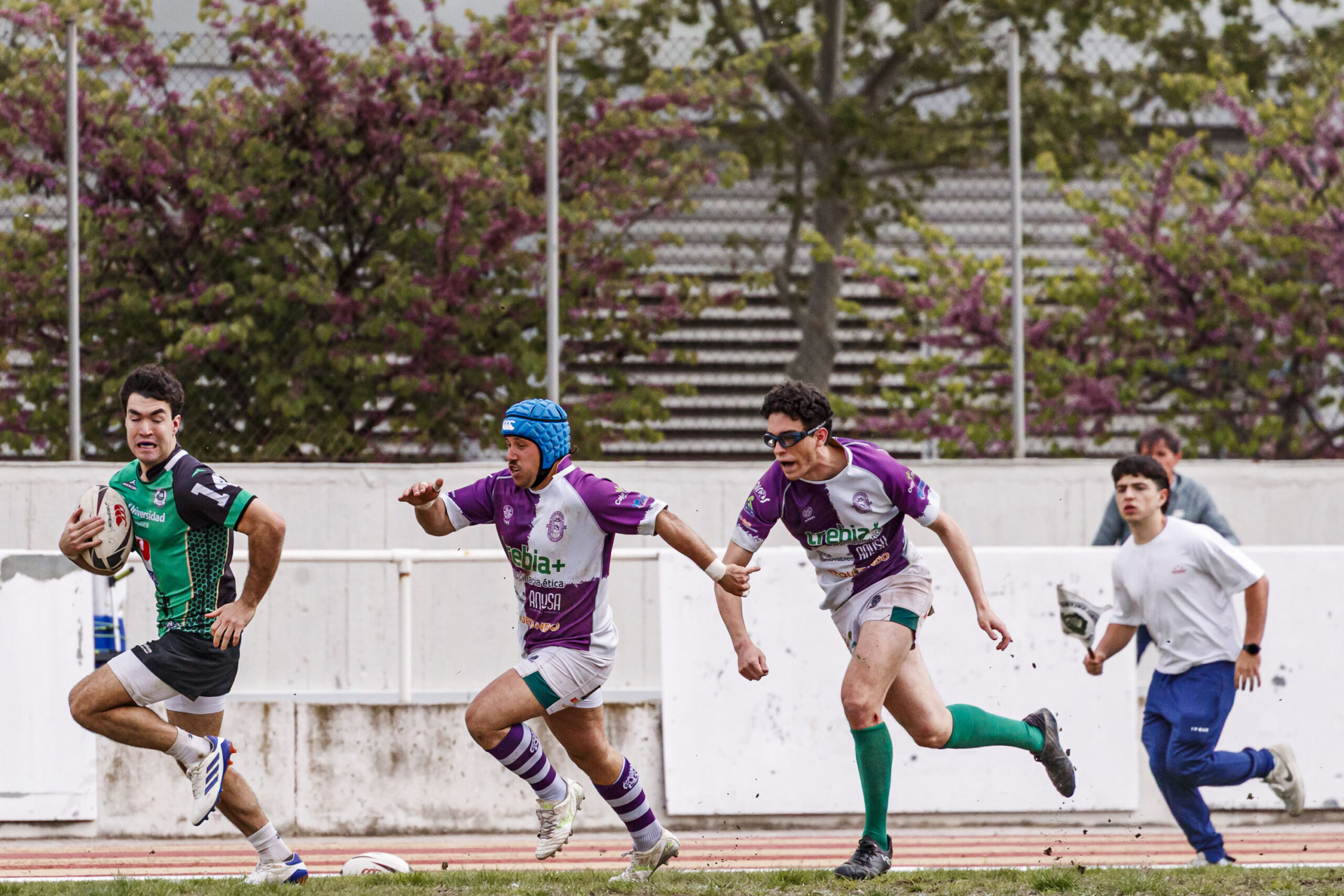 Partido correspondiente a las semifinales de la Liga Aragonesa de rugby masculino entre el CEFA Unizar e Ingenieros de Soria