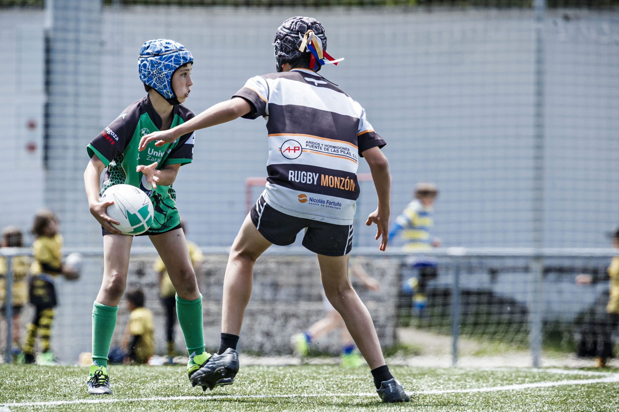 Imágenes del CD Universitario Rugby Zaragoza correspondientes al Torneo Pirineos de escuelas de rugby